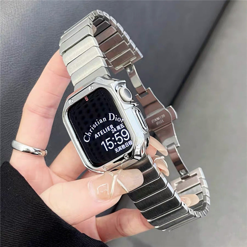 「008」【Band + case 2 piece set】metal apple watch band apple watch bands mens/women