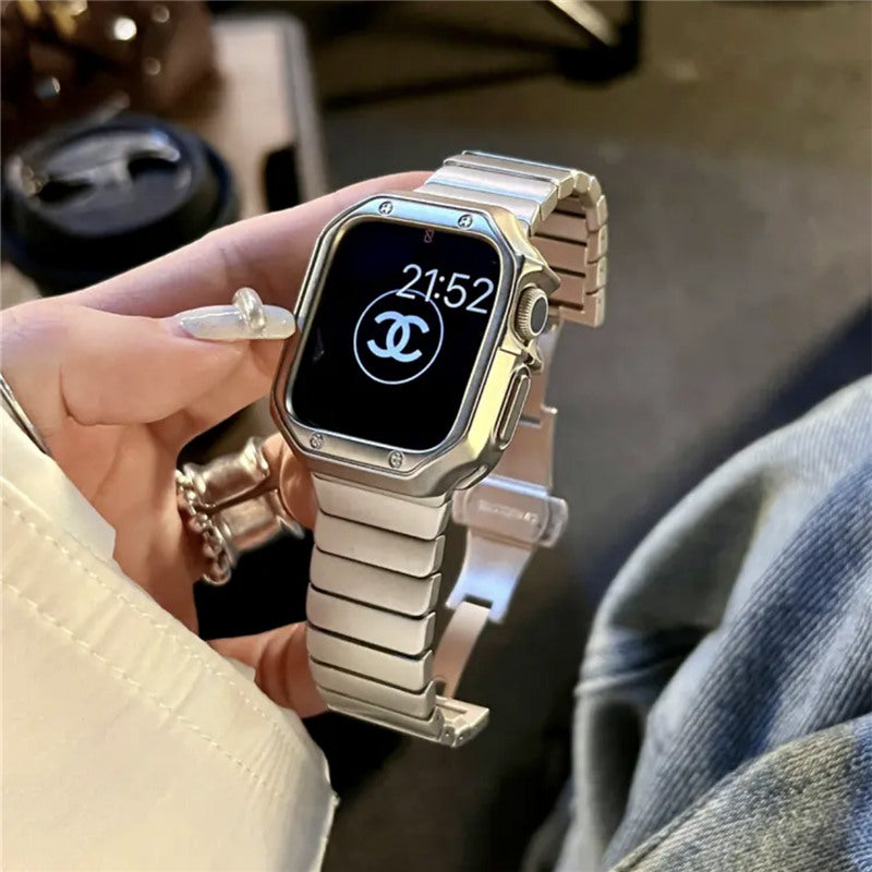 「008」【Band + case 2 piece set】metal apple watch band apple watch bands mens/women